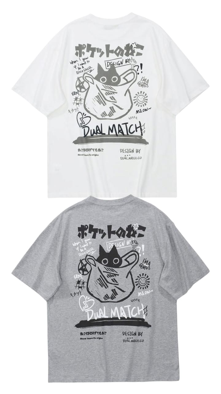Playera Japonesa Estilo Gato (Unisex)