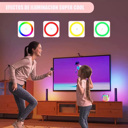 Bocina Karaoke Bluetooth con 2 Micrófonos