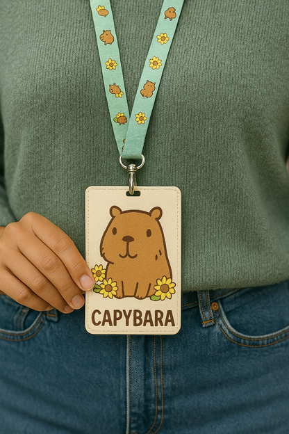 Tarjetero de dibujos capibara diseños